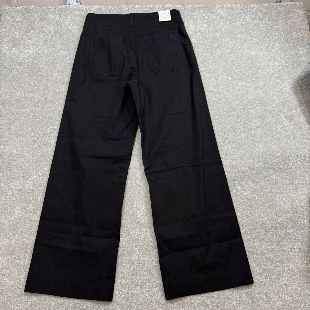 Anthropologie Maeve Colette High Rise Wide Leg Pants Magic Fabric Blnd Linen 29T - Picture 4 of 16